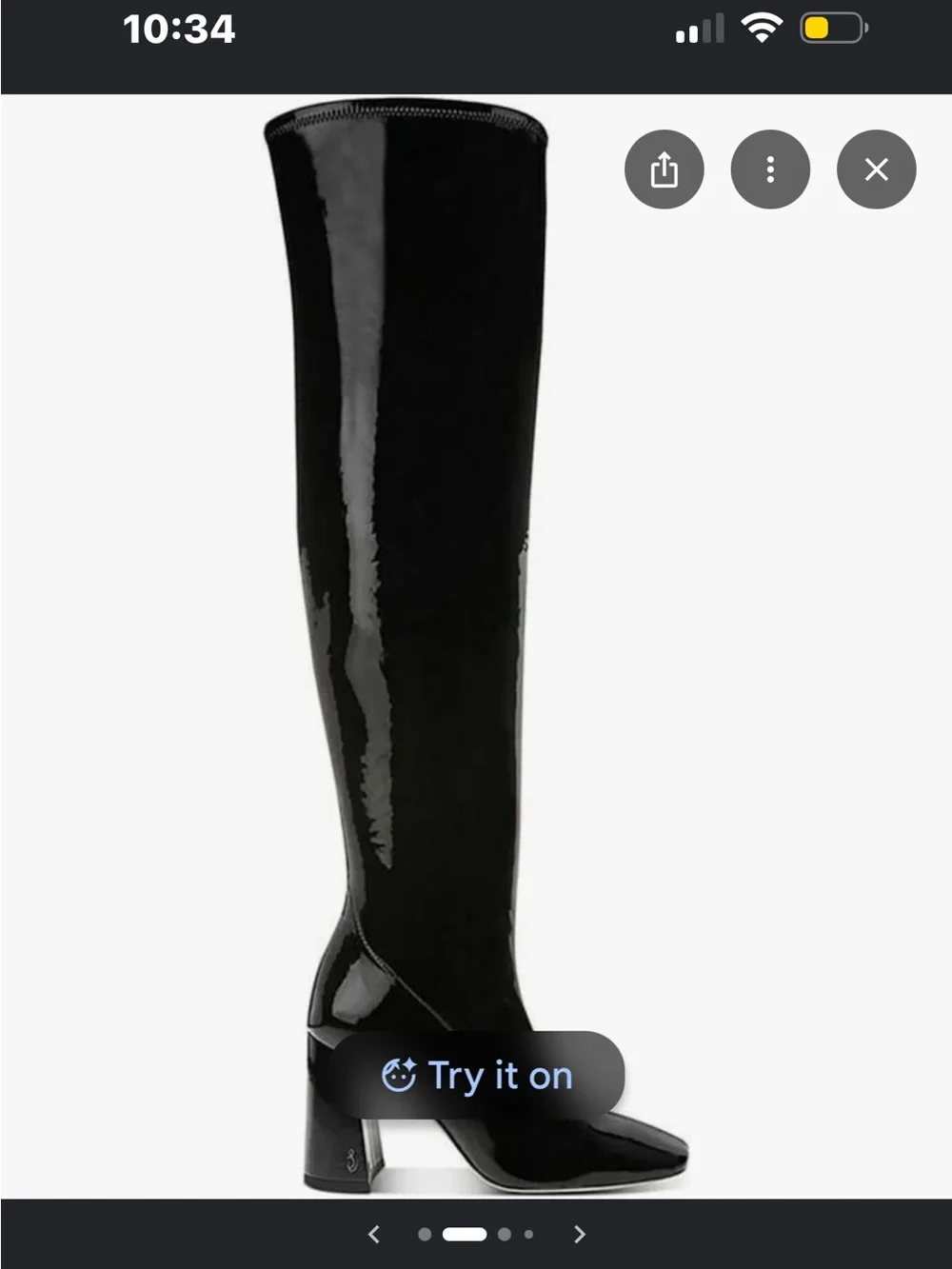 Sam Edelman Cosette Patent Over-the-Knee Boots in Black